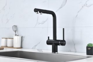 Смеситель для кухни Paulmark Serpentine Se213222-401 антрацит